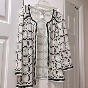 Dressy jacket white and black